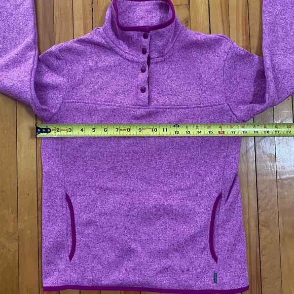 Eddie Bauer Women’s Snap Fleece Pullover Sweater Size S – Pink/Purple - Picture 11 of 14